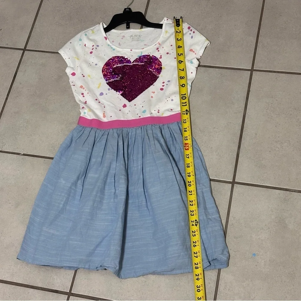 The Children’s Place Denim‎ Chambray Girls Dress size large (10/12)
